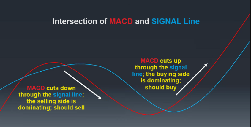 Intersection of MACD and SIGNAL Line