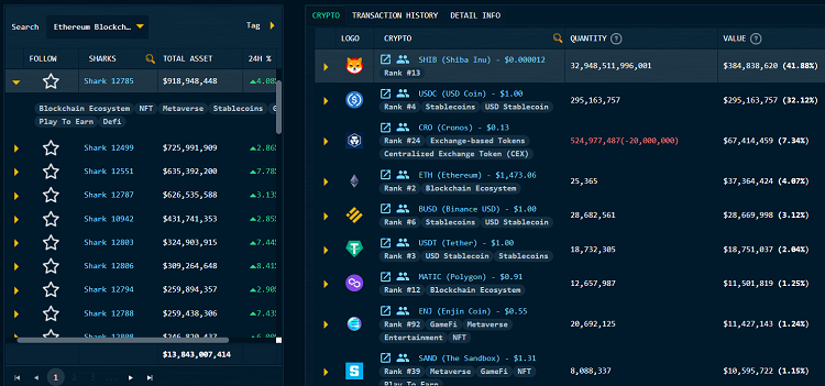 What is On Chain Data? Assets Held by a Whale