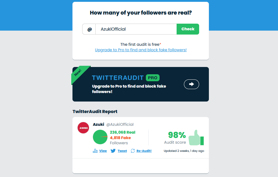 NFT Investment Experience. Using Twitter Audit: 